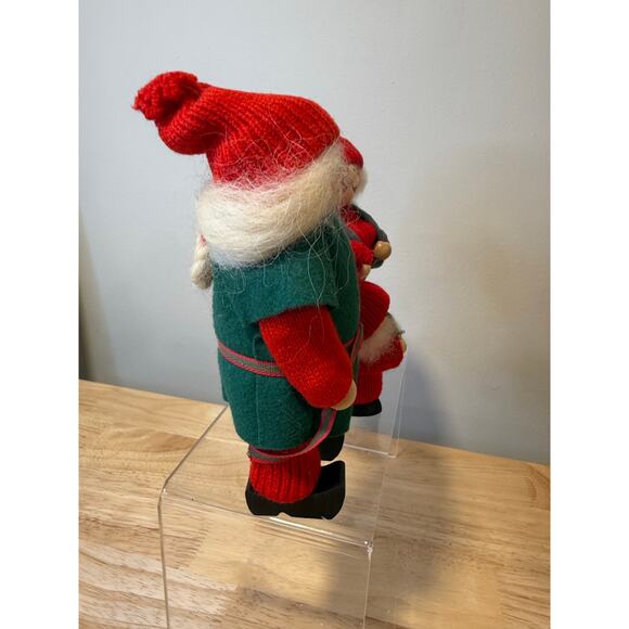 3 Ljungstroms Of Sweden Tomte Wooden Figure Santa & Mrs Clause Working Out JL - Picture 9 of 12